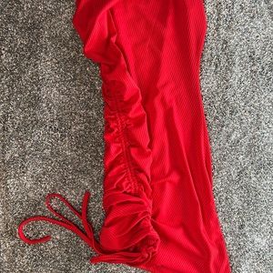 Short tight red Shein summer dress